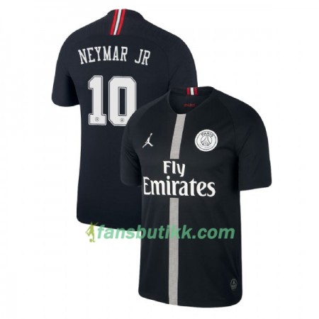 Fotballdrakt Paris Saint-Germain Neymar JR 10 Jodan Svart Tredjetrøye 2018-2019 Kortermet